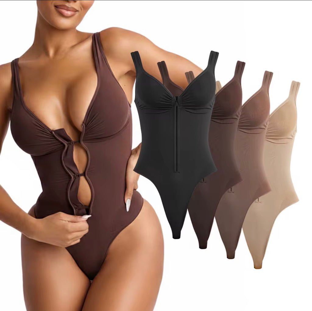 Body Moldeador Invisible con Brasier y Cierre Frontal – Negro